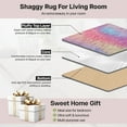 thumbnail image 4 of IR Imperial Rooms Shaggy Rug 4x6ft Area Rug for Bedroom Faux Fur Shag for Living Room Rainbow, 4 of 10