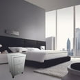 thumbnail image 1 of Kayla Mirrored Nightstand, Mirrored Nightstand, Bedroom Nightstand, MDF Nightstand, Mirrored Bedside Table, Silver Nightstand, Three Drawer Nightstand with Clear Knobs, 1 of 3