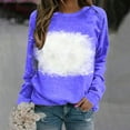 thumbnail image 2 of IROINNID Christmas Sweatshirts for Women Full Sleeve Crewneck Tops Loose Fit Shirts Christmas Print Graphic Sweatshirt,Purple, 2 of 4