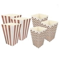 thumbnail image 2 of 50pcs Popcorn Paper Boxes Chicken Cartons Snack Container for Party (25pcs Rose Gold Vertical Stripe + 25pcs Rose Gold Thread), 2 of 5