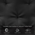 thumbnail image 6 of Dining Chairs Set of 2 with Back, Armless PU Leather Kitchen Chairs with Thick Cushion, Modern Waterproof Upholstered Side Chairs with Metal Legs for Dining, Living Room or Bedroom (Black), 6 of 9