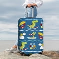 thumbnail image 4 of Wukai Dinosaur on the Beach Vacation Elastic Luggage Cover: Personalized Protection for Your Suitcase - Fits 19~29-inch, Washable & Durable Travel Companion-Small, 4 of 8