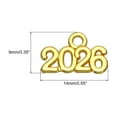 thumbnail image 2 of Encanto de Número de Año Metálico Uxcell Oro 2026 para Hacer Joyería DIY, Pulseras de Collar Llaveros Paquete de 50, 2 of 7
