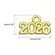 thumbnail image 2 of Encanto de Número de Año de Metal Uxcell, Encanto Dorado 2026 para Hacer Joyería DIY, Collares, Pulseras, Llaveros. Paquete de 30, 2 of 7