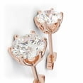 thumbnail image 2 of Solitaire Women Stud Earring 14K Rose Gold Plated Silver 4CT Round Cut Lab-Created Diamond, 2 of 3