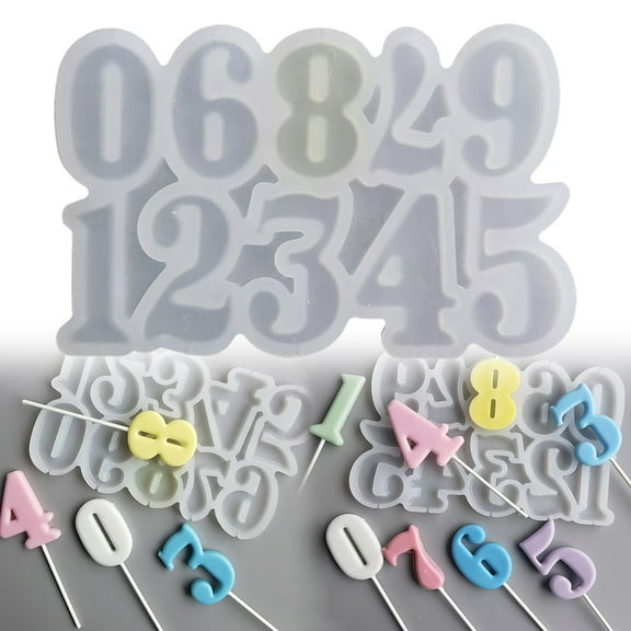 A Diy Chocolate Cheese Lollipop Silicone Mold Baking Clearance! 1Pcs Silicone Number Cooker 3D Number for Birthday Diy Baking Cooker