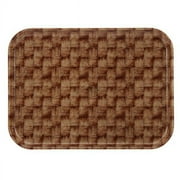 Cambro 1216301 12" x 16 5/16" Rectangular Dark Basketweave Customizable Fiberglass Camtray - 12/Case
