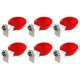 thumbnail image 1 of 6 Piezas Sunnimix Bebederos de pollo Cuenco de agua Plástico para Pollitos de Codorniz rojo, 1 of 8