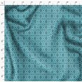thumbnail image 4 of Soimoi Blue Rayon Fabric Dots & Circle Geometric Print Fabric by the Yard 56 Inch Wide, 4 of 5