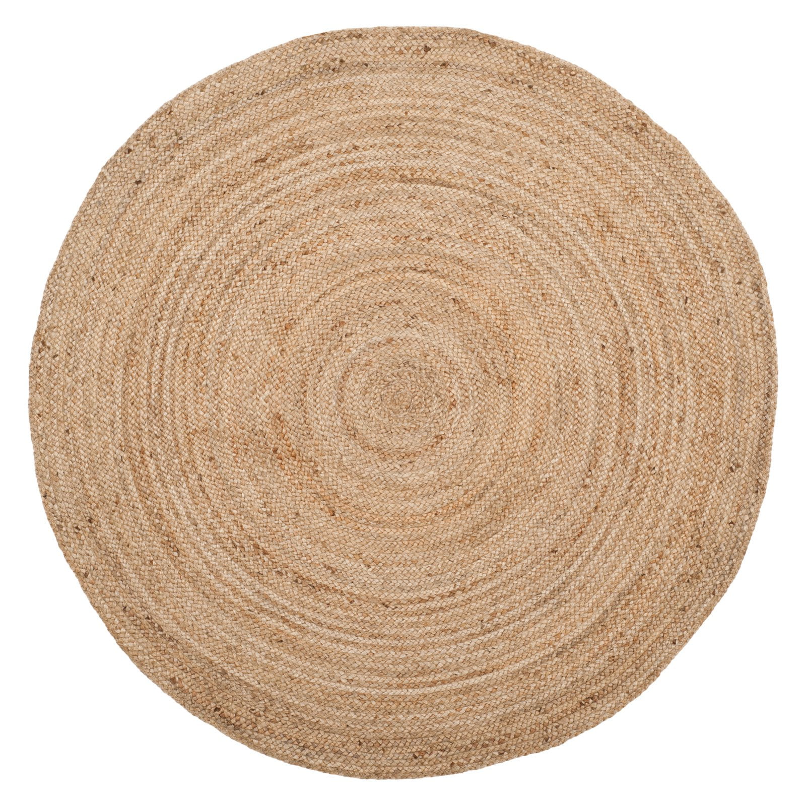 SAFAVIEH Natural Fiber Cebrail Braided Jute Area Rug, Teal/Natural, 3' x 3'  Round 