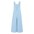 thumbnail image 5 of gakvbuo Jumpsuits For Women Summmer Dressy Wedding Womens Fashion Summer Solid Casual Camis Pocket Sleeveless Suspender Jumpsuit, 5 of 6