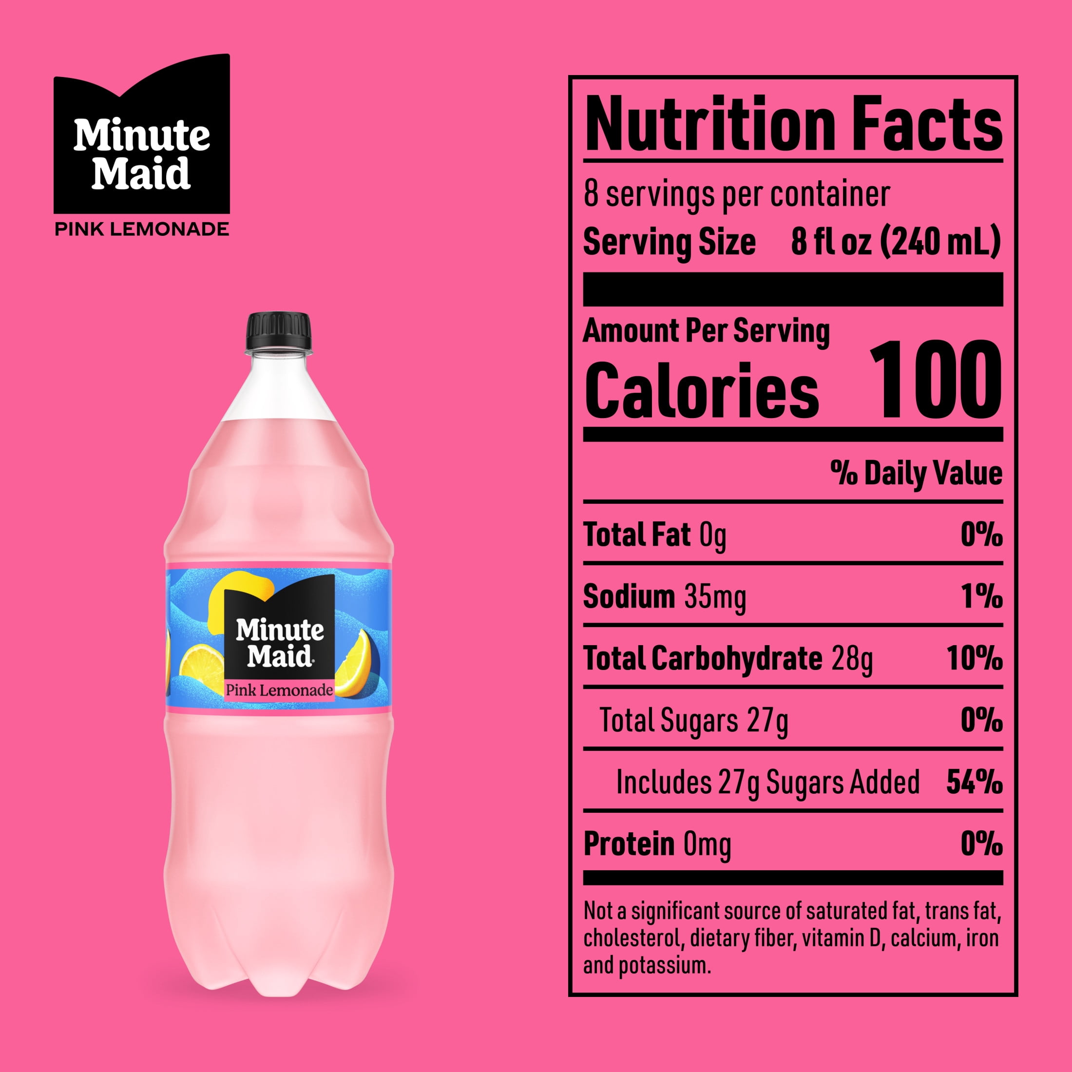 Minute Maid Pink Lemonade Bottle, 2 Liters