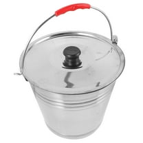 BESTYASH Stainless Steel Water Bucket with Lid, Round Design, for Home Use - 1 Piece