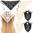 thumbnail image 1 of 6 pañuelos para el pelo para mujer, bandana de ganchillo, diadema de ganchillo, pañuelo para el pelo, pañuelo para la cabeza de ganchillo, bandana de ganchillo, accesorios para el cabello, 1 of 6