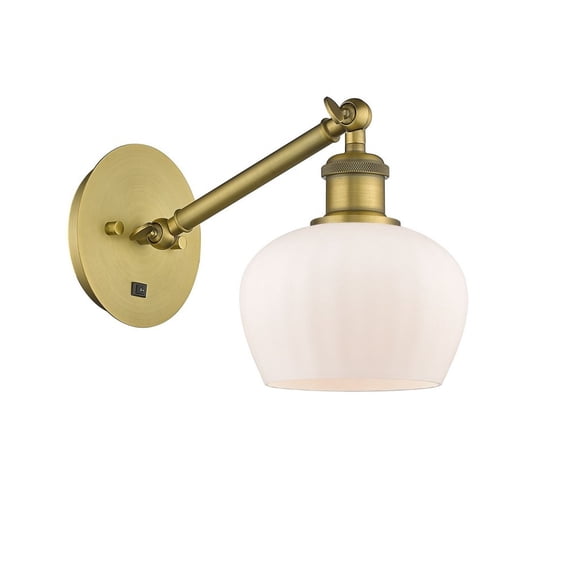 317-1W-BB-G91-LED-Innovations Lighting-Fenton - 1 Light Wall Sconce In Art Nouveau Style-9.88 Inches Tall and 6.5 Inches Wide Brushed Brass Matte