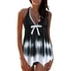 thumbnail image 1 of Conjunto de tankini con tiras en la espalda con estampado conservador para mujer Trajes de baño de dos piezas Traje de baño OAVQHLG3B Store lin121212, 1 of 4