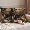 thumbnail image 2 of Vintage Pumpkins Fall Outdoor Waterproof Pillow Covers, Thanksgiving Botanical Retro Decorative Square Throw Pillowcase Sofa Cushion Sham for Patio/Couch/Chair, 26"x26" 2 Pack, 2 of 8