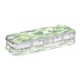 thumbnail image 2 of Plastic Pencil Box Large Capacity Pencil Boxes Clear Boxes with Snap-Tight Lid Stylish Office Supplies Storage Organizer Box Green Ginkgo Biloba, 2 of 7