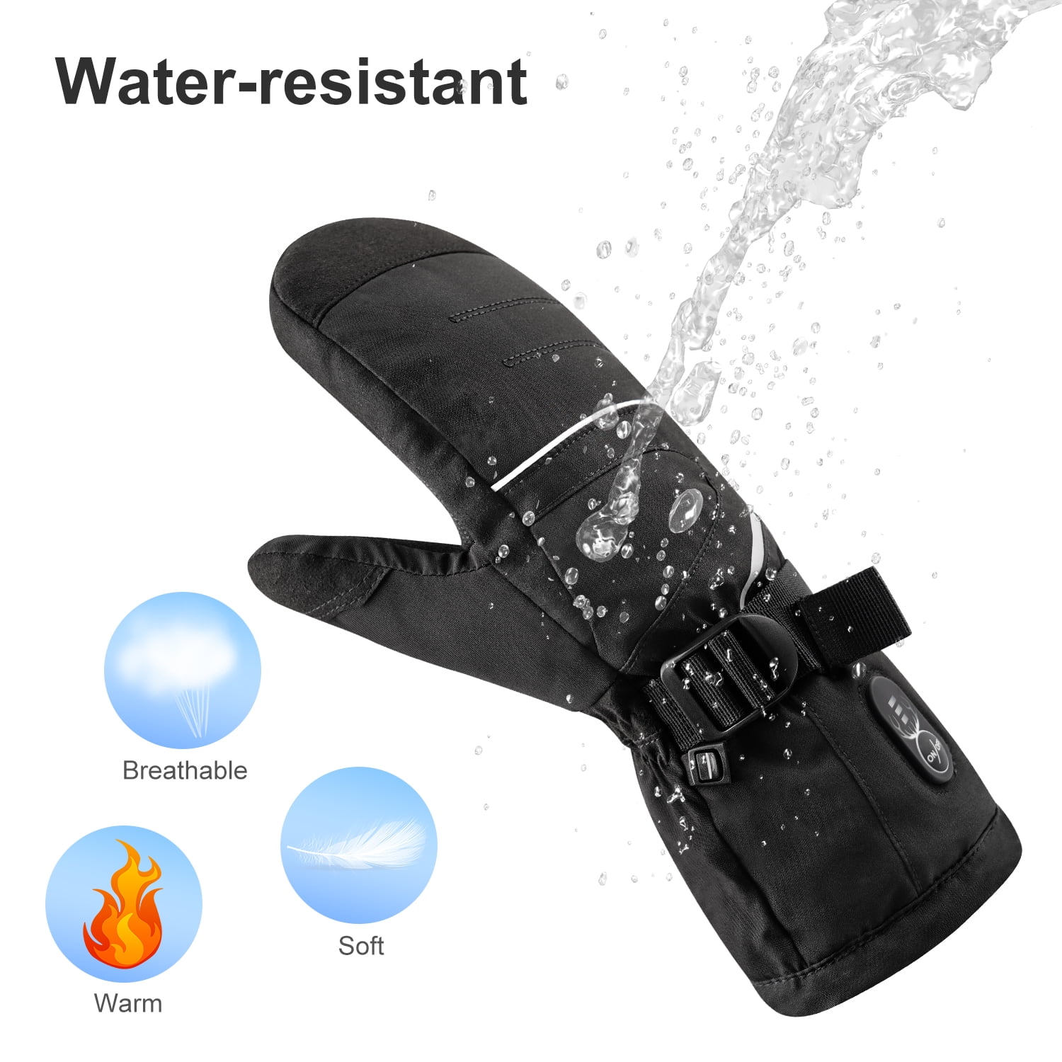 SNOW DEER Heated Gloves for Men Women, Electric Glove Rechargeable Battery Heated Hand for Motorcycle Biking Hunting Arthritis Skiing Working