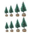 thumbnail image 2 of Limei 8 Pcs Artificial Mini Christmas Trees, Miniature Pine Trees Sisal Trees with Wood Base Tabletop Christmas Tree for Christmas Xmas Holiday New Year, 2 of 7