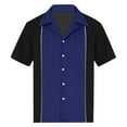 thumbnail image 1 of Hawaiian Shirt For Men, Men's Vintage Button Down Bowling Shirts Short Sleeve Summer Beach Shirt 4XL, 1 of 4