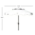 thumbnail image 3 of SAFAVIEH Outdoor Collection Zimmerman 9-Foot Double Top Market Umbrella White, 3 of 6
