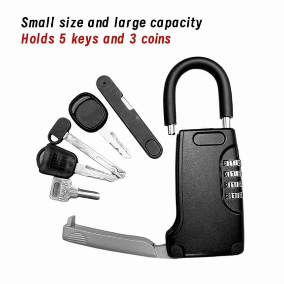 Portable Key Storage, Metal Key Safe Box with Beam, Resettable Realtor'S Lockbox Combination Lock Box for Home, Realtors