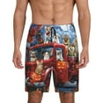 thumbnail image 3 of Lsque Halloween Pets Pumpkins Mens Sleep Pajama Shorts,Short Pajama Pants, Cotton Ultra-Soft Knit-Medium, 3 of 9