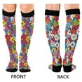 thumbnail image 4 of FORMRS Womens Knee High Socks Casual Long Thick Travel Daily Wear, 1 Pair, Whimsical Floral, 4 of 6