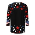 thumbnail image 5 of American Flag Shirts Women Red White and Blue Shirts Women American Flag T Shirt Womens Fourth of July Tops Womens Patriotic Tee Casual Crewneck 3/4 Sleeve Loose T Shirt Ladies Blouses Shirts, 5 of 5