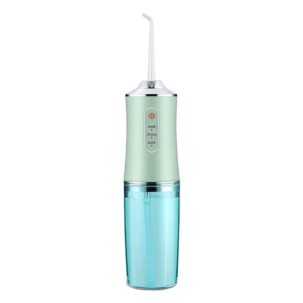 Irrigador bucal dental Rotación de 360° Modos de irrigador inalámbrico IPX7 Resistente al agua 4 puntas de chorro Limpiador de dientes con recogida de agua Carga USB para el hogar y los viaj