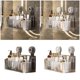 thumbnail image 2 of Large Capacity Shower Storage Rack Adhesive Suction Cups Bathroom Wall Organizers Holds Toiletries Cosmetics White, 2 of 4