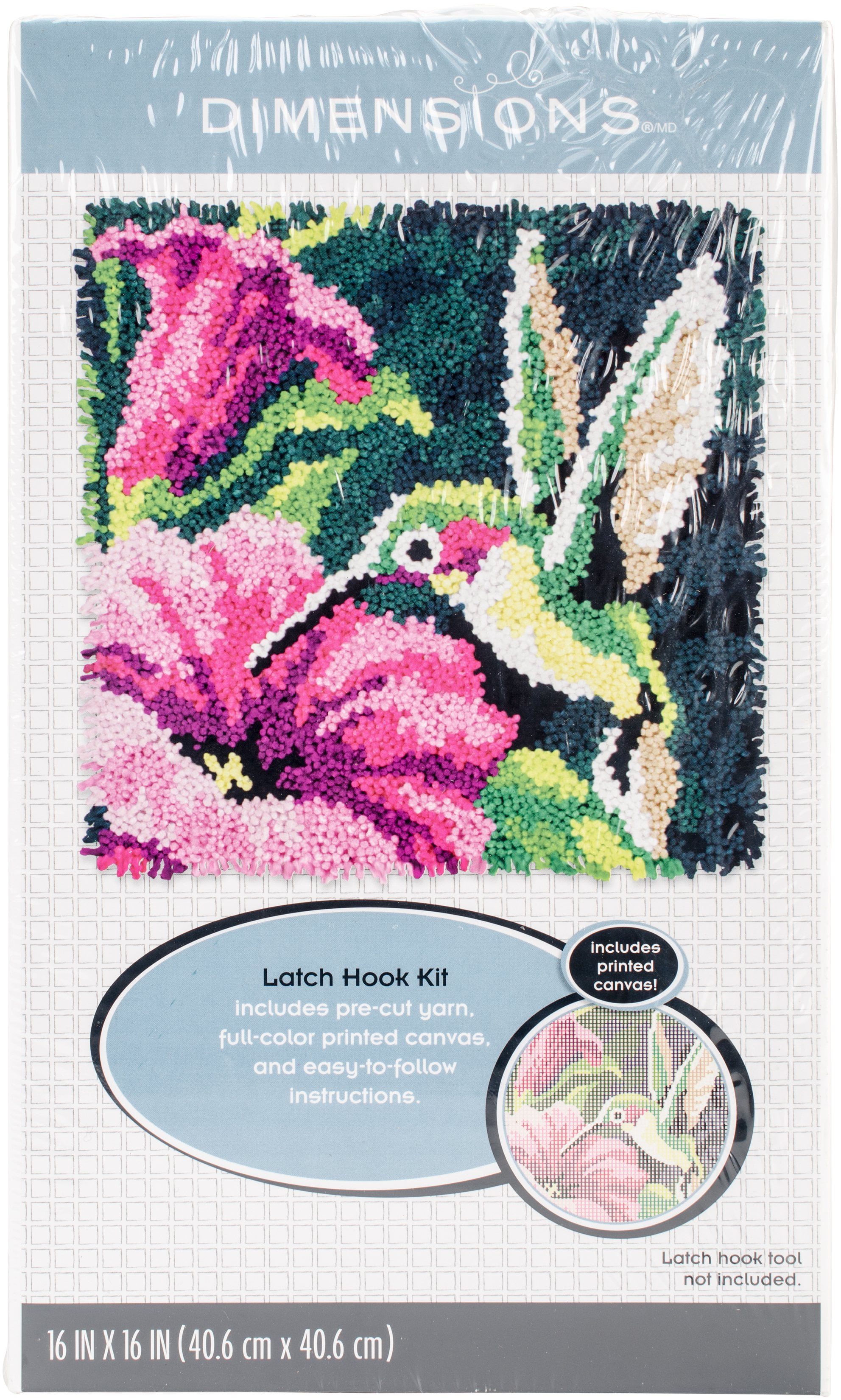 Latch Hook Kit 16"X16"Hummingbird Walmart Canada