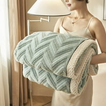 Skegnu 47x78inThree Layer Jacquards Blanket Multifunctional Cover Blanket Quilt Nap Blanket Suitable for Bed Or Sofa Use Twin Size Lightweight Fleece Blanket 120x200cm