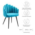 thumbnail image 4 of Side Dining Chair, Set of 2, Black Blue, Velvet, Modern Contemporary, Kitchen Room Cafe Bistro Restaurant Hospitality, 4 of 9