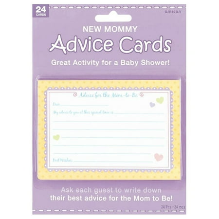 Baby Shower New Mommy Advice Cards (Each) - Party Supplies