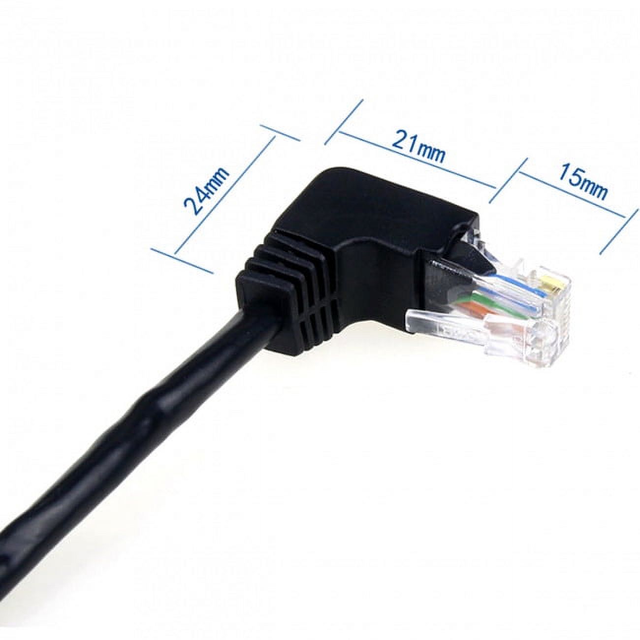 Câble D'extension Réseau Ethernet Cat6 Coudé 90° Cablecc – Femelle Vers Femelle, Blindé (FTP), Avec Trous De Montage - 4