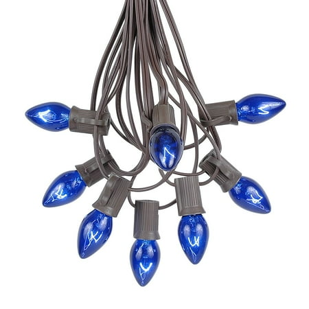 Novelty Lights C7 Clear Christmas Lights Set - Indoor/Outdoor Christmas Light String - Christmas ...