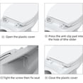 thumbnail image 5 of Eastvita Safe 19-Inch White Elongated Flat Front Toilet Seat - Easy Clean Combo with Quick Release Soft Close Quick Install, 5 of 5