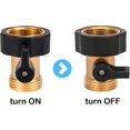 thumbnail image 4 of Water Hose Shut Off Valve, 2 Pack Heavy Duty 3/4 Inch Solid Brass Garden Hose, 4 of 5