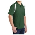 thumbnail image 4 of Yellow Rooster Men's Dry Zone Colorblock Raglan Male Polo T-Shirts Forest Green/ White Black 2XL, 4 of 6
