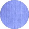 thumbnail image 1 of Ahgly Company Machine Washable Indoor Round Abstract Blue Contemporary Area Rugs, 5' Round, 1 of 4