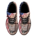 thumbnail image 2 of Faith Over Fear Jesus ChriStan Cross American flag Shoes Sneakers Black Size 3.5, 2 of 7
