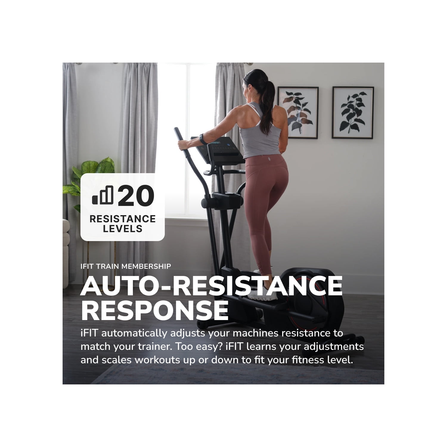 ProForm Sport Elliptical with 5" LCD Display & Device Shelf, 20 Resistance Levels, Silent Magnetic Resistance™, SmartAdjust™, & Powered by iFIT