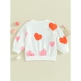 thumbnail image 5 of FEORJGP Toddler Valentine’s Day Sweatshirts Infant Long Sleeve Pullover Heart Letter Print Jumpers Crew Neck Hoodies Baby Boys Girls Oversized Loose Casual Tops, 5 of 9