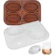 thumbnail image 1 of Basketball Ice Cube Mold, Basketball Shape Ice Cube Tray, Silicone Sphere Ice Mold Make 4 Large Ice Balls for Chilling Whiskey Cocktails Drinks, 1 of 5