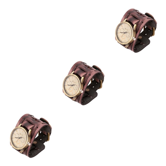 Sonducket Reloj de para hombre, reloj de de aleación de cuero decorativo, regalos para novio, relojes de portátiles, Type1 NO1