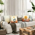 thumbnail image 4 of Mid Century Modern Pillow Covers Set of 4 18x18 Art linens Cotton Boho Decor Cute Plants Contemporary Aesthetic Abstract Pillows Accents Outdoor Farmhouse Sofa Couch Cases Decorations, 4 of 5