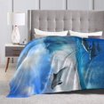 UltraSoft Micro Fleece Blanket,Sea Dolphin Waves Surfing Ocean Fish