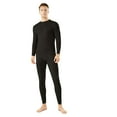 thumbnail image 2 of Fshiont Long Johns Thermal Underwear for Men Fleece Lined Base Layer Set for Cold Weather Black XL, 2 of 5